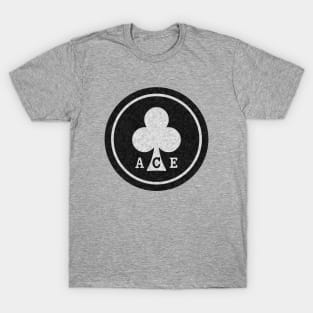 Round ACE Black and White distressed mod T-Shirt